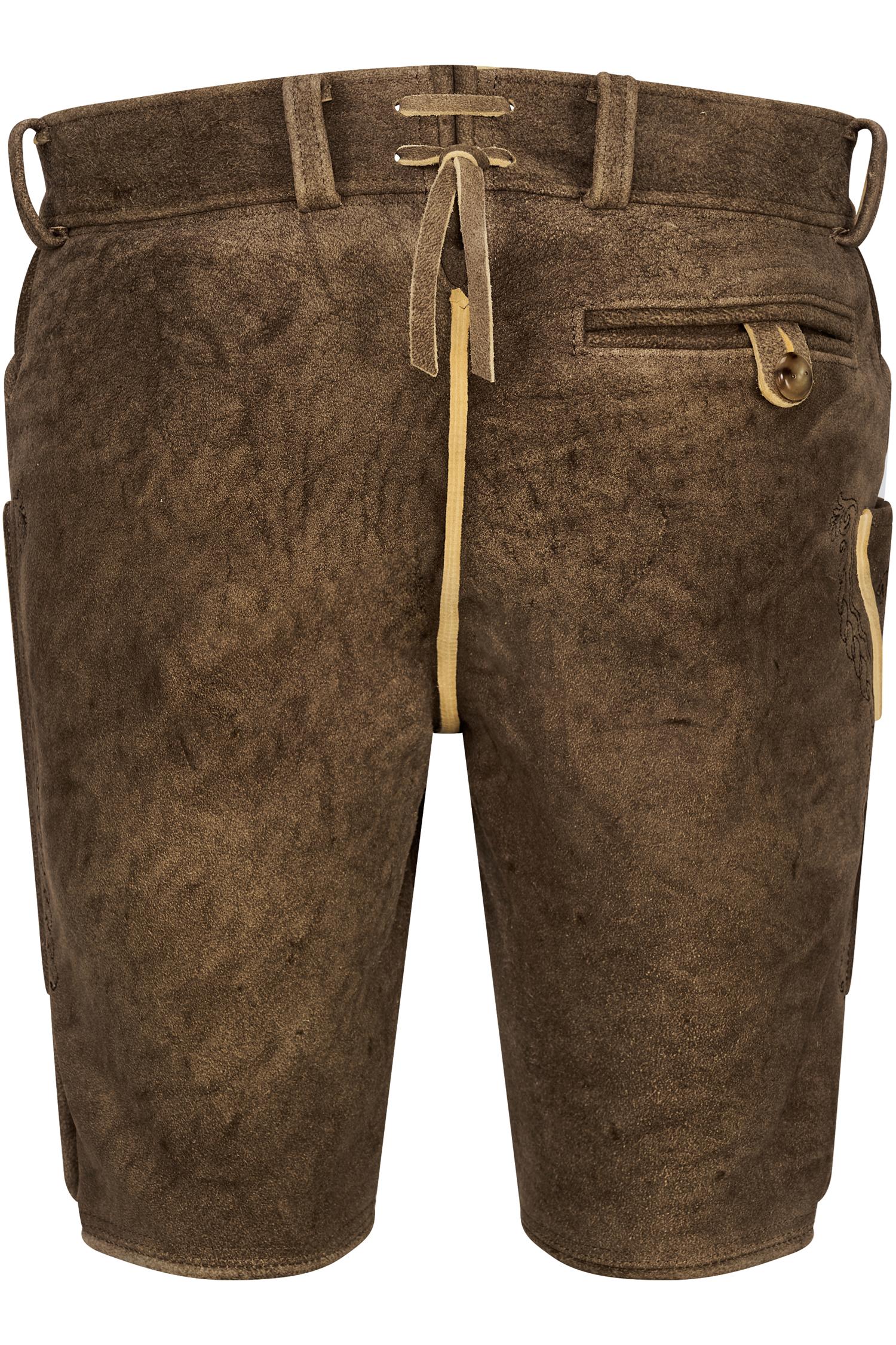 Graue Stockerpoint Lederhose Hochries in Grau